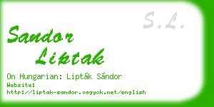 sandor liptak business card